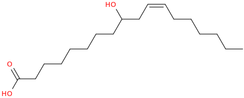 11 octadecenoic acid, 9 hydroxy , (11z) 
